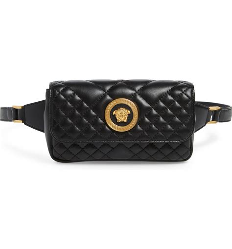 versace quilted belt bag|Versace collection evening bag.